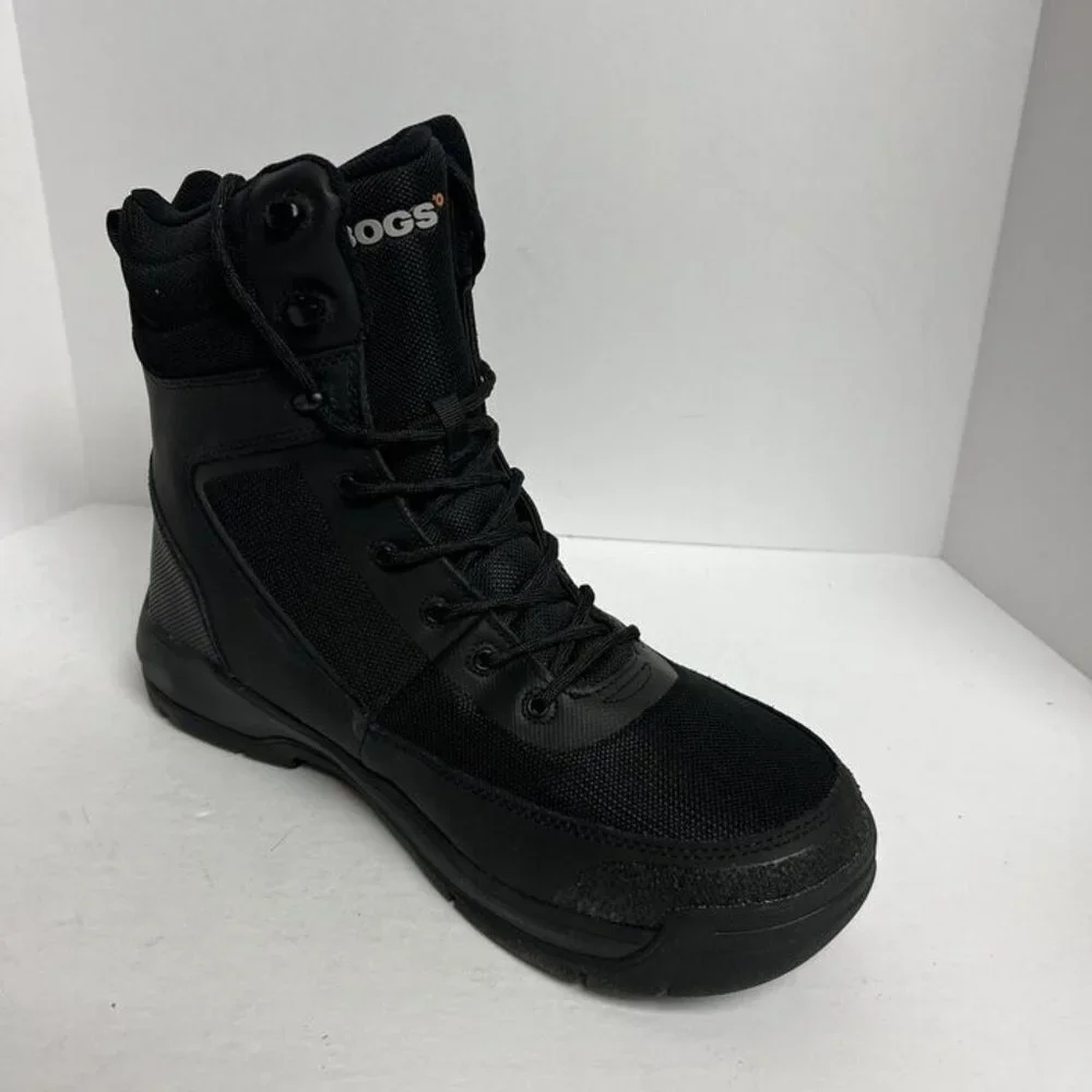 Bogs Mens Shale 8” Glaciergrip Waterproof Boot Black 13 M